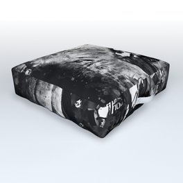 astronaut in space splatter watercolor black white Outdoor Floor Cushion | Shuttle, Graphicdesign, Astronomy, Cosmos, Spacesuit, Orbit, Exploration, Star, Universe, Astronaut 