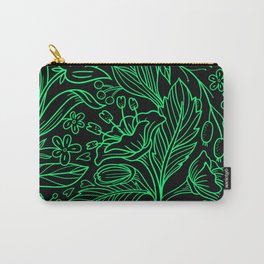 luminous green flower pattern Carry-All Pouch