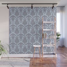 Strawberry Chandelier Pattern 546 Gray and Blue Wall Mural
