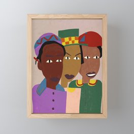 Three Friends by William H. Johnson Framed Mini Art Print