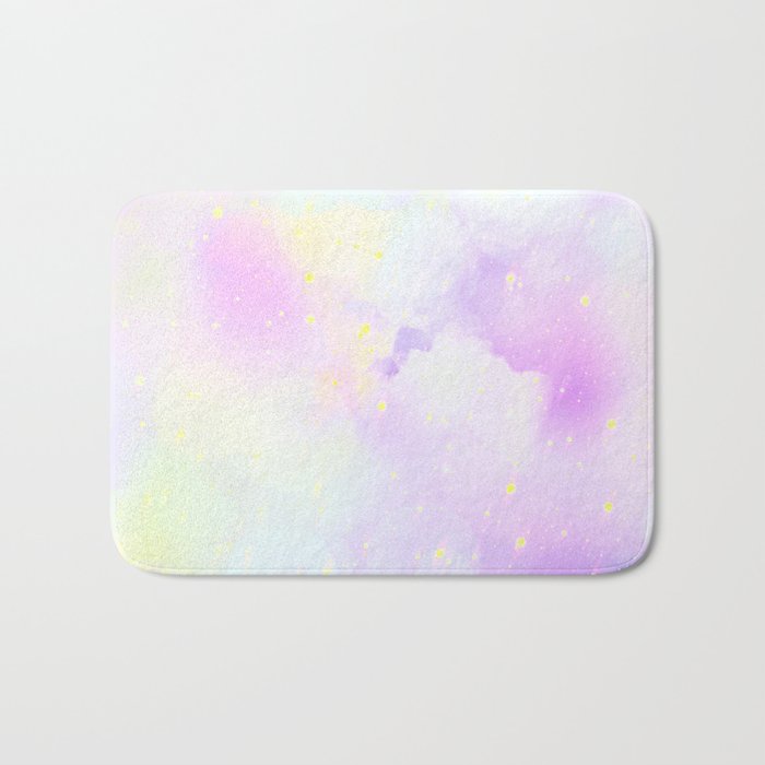 Pastel lavender watercolor background Bath Mat