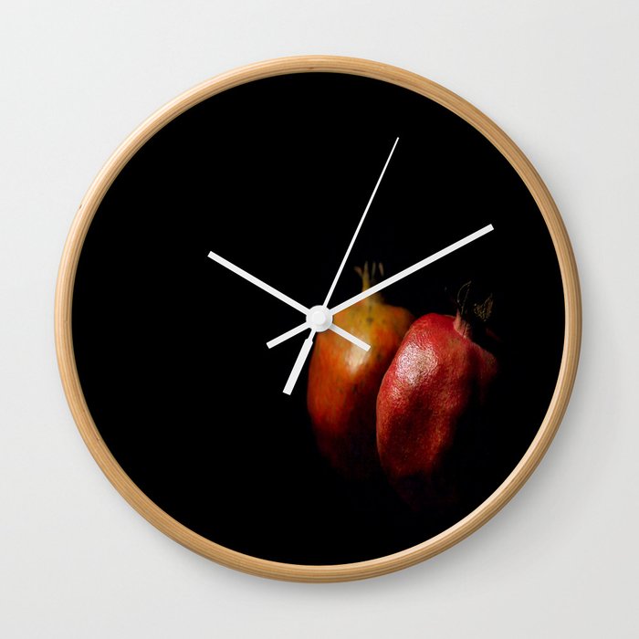 Autumn Pomegranate Wall Clock
