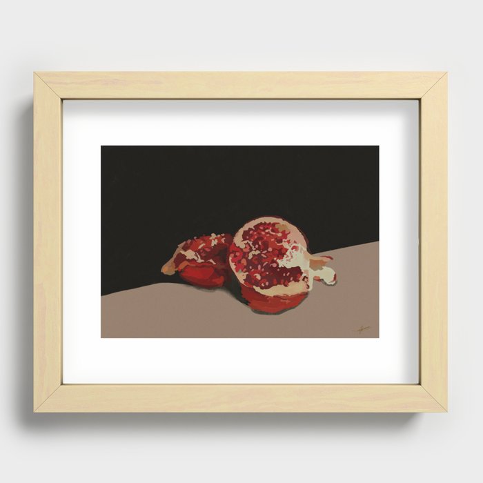 Pomegranate Still Life Recessed Framed Print