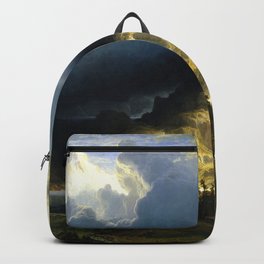 Albert Bierstadt A Storm in the Rocky Mountains Backpack | Famous, Color, Albertbierstadt, Painting, Homedecoration, Art, Colorful, Mural, Decorative, Romanticism 