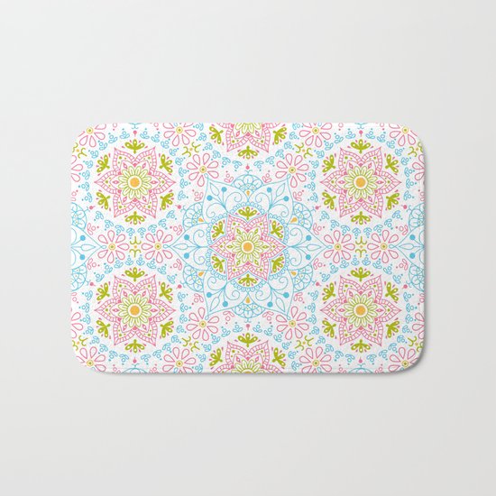 Mandala_ Spring Blue Sky Bath Mat