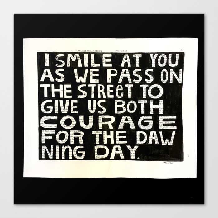 i smile at you Canvas Print