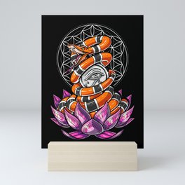 Lotus Eye Of Horus Sacred Geometry Snake Mini Art Print