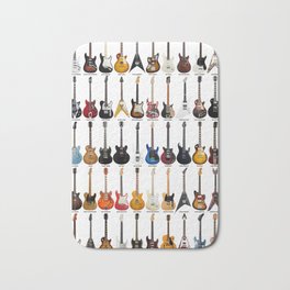 Guitar Legends Bath Mat | Rock And Roll, Blues, Music, Heavy, Art, Collage, Decorations, Rock, Gifts, Metal 