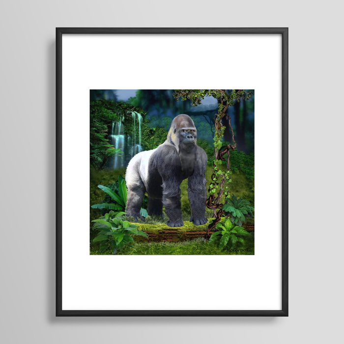 Silverback Gorilla Guardian of the Rainforest Rug by Holbrook Art  Productions