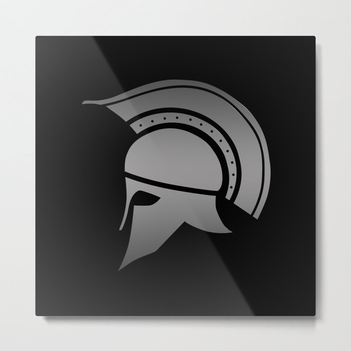 Ancient Greek Spartan Helmet Metal Print