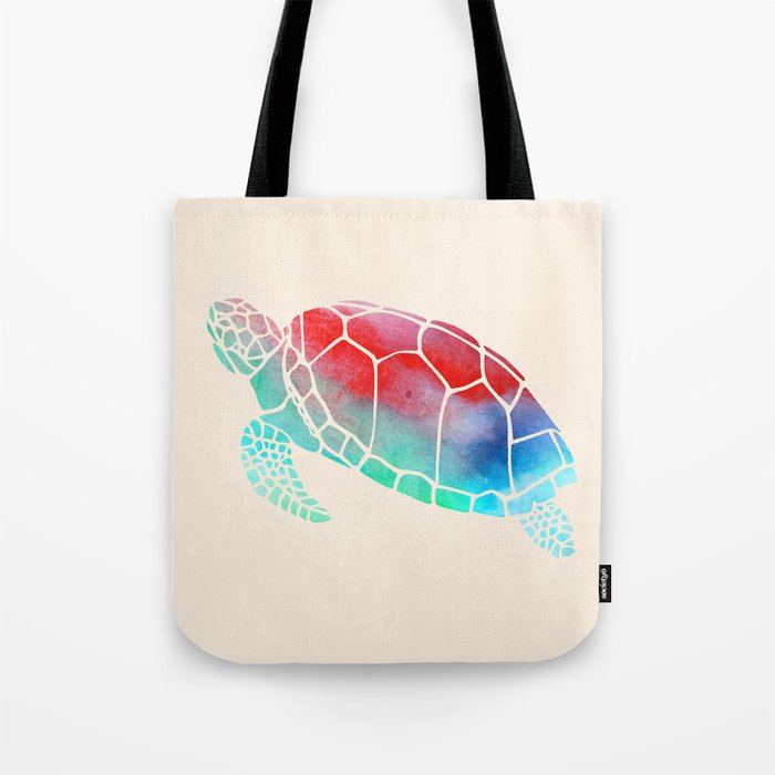 Watercolor Turtle Tote Bag