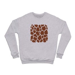 Dark Brown Giraffe Skin - Wild Animal Crewneck Sweatshirt