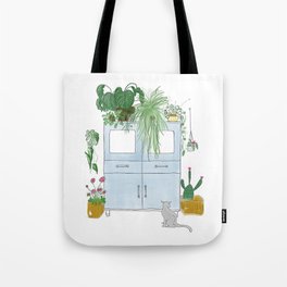 Cat and Cactus Tote Bag