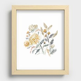Autumn Blooms - Gold Recessed Framed Print