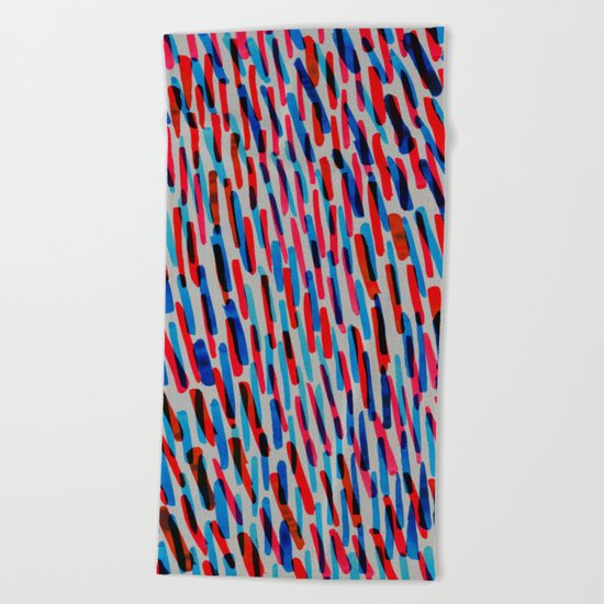 blue and red Beach Towel