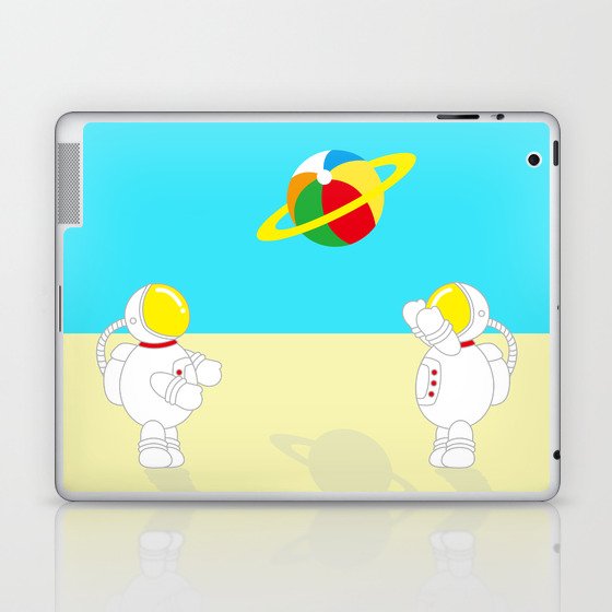 Space Odyssey | Astronaut Beach | Beach Ball | Summer | Sea | Seaside | Ocean | pulp of wood Laptop & iPad Skin