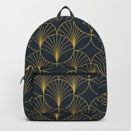 Golden Art Deco Moon Rays Backpack
