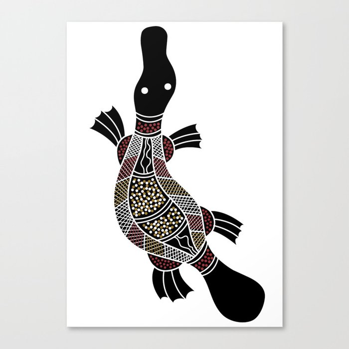 Aboriginal Art - Platypus Canvas Print