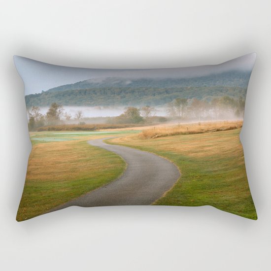Misty Dawn Golf Course Rectangular Pillow