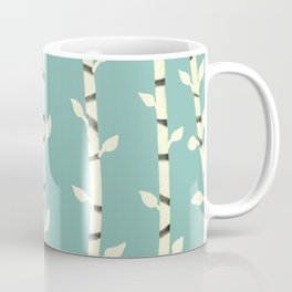 Birch branches blue pattern Coffee Mug
