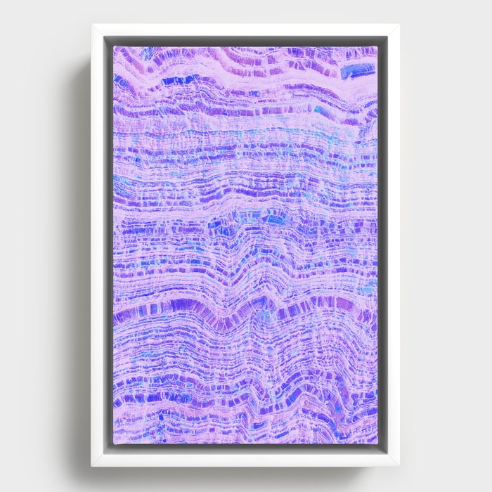 Mineral Texture Amethyst Purple Framed Canvas
