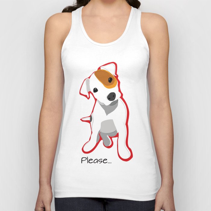 "Please" Jack Russell Terrier Puppy Tank Top