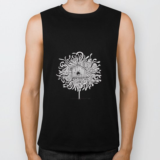 Baby Bird & Its Worms Biker Tank