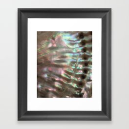 Shimmery Greenish Pink Abalone Mother of Pearl Framed Art Print