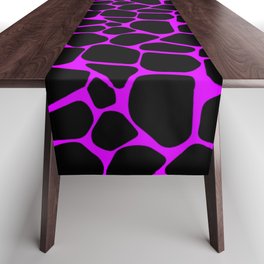 Neon Safari Purple & Black Table Runner