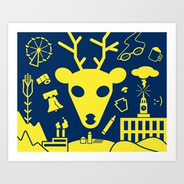 Keystone Deer (PA) Art Print
