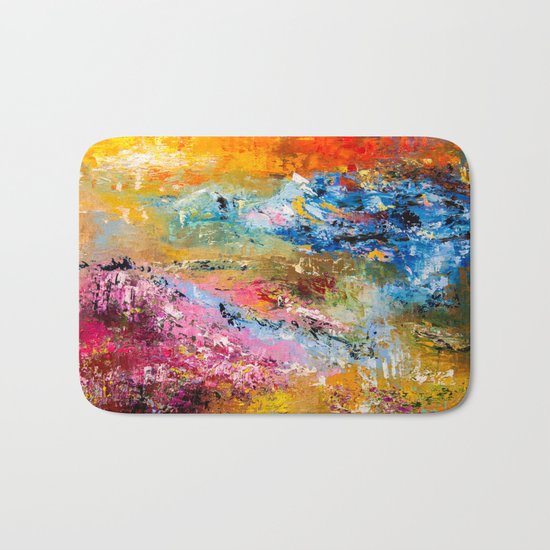 LAVENDER MEADOWS AT SUNSET Bath Mat