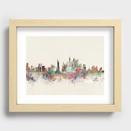 new york city skyline Recessed Framed Print