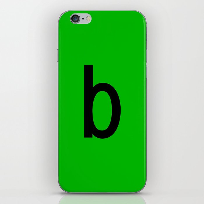 LETTER b (BLACK-GREEN) iPhone Skin