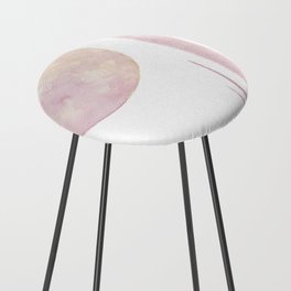 Dusty pink abstract Counter Stool