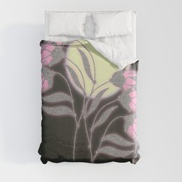 Droopy Moody Flowers Duvet Cover