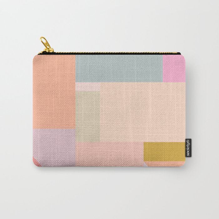 Pastel Geometric Shapes Carry-All Pouch