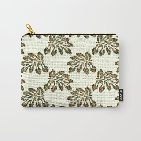Camouflage Tropical Leaves Carry-All Pouch
