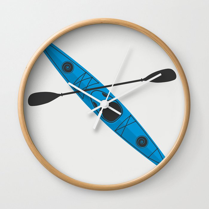 Kayak - Blue Wall Clock