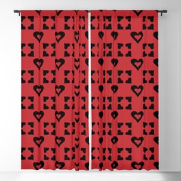 Red Hearts Valentine Pattern Blackout Curtain