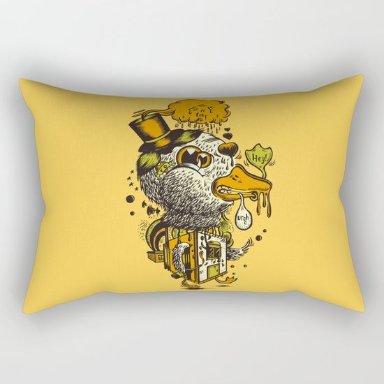 A Disorientated Duck Goes For A Stroll Rectangular Pillow
