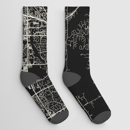 Olathe USA - black and white city map Socks