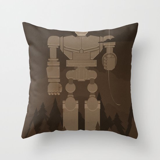 The Robot and The Balloon Throw Pillow