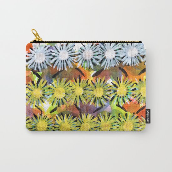 Rainbow Flower Pattern Carry-All Pouch