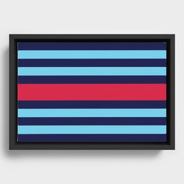 Martini Racing Stripes Framed Canvas