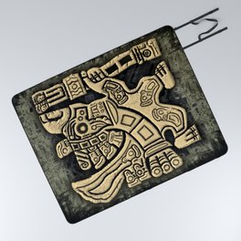 Aztec Eagle Warrior Picnic Blanket
