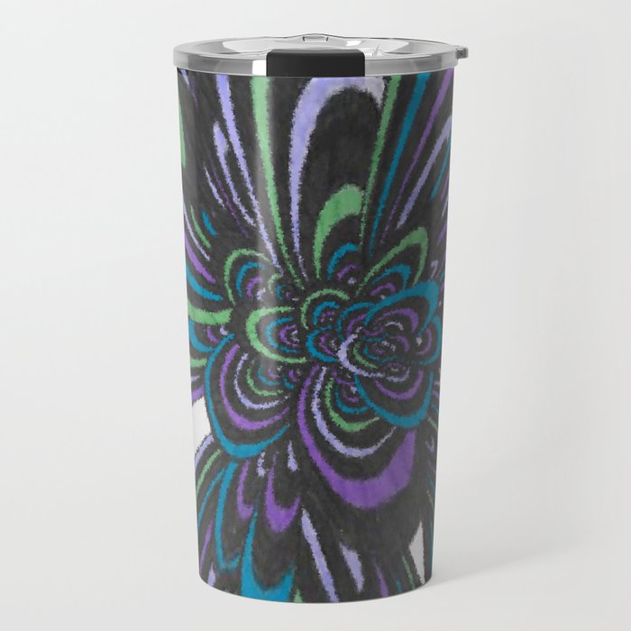 Swirls and Snowflakes Travel Mug