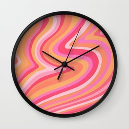 Sunshine Melt – Pink & Peach Palette Wall Clock