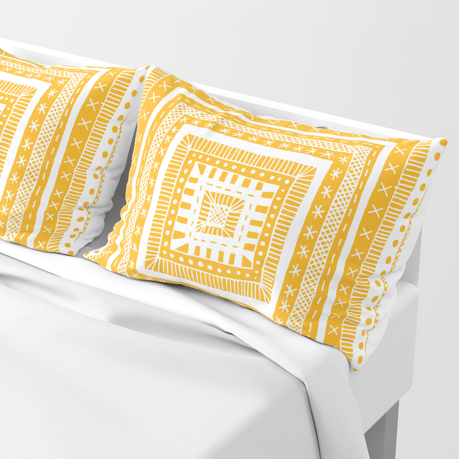 patterned pillow shams