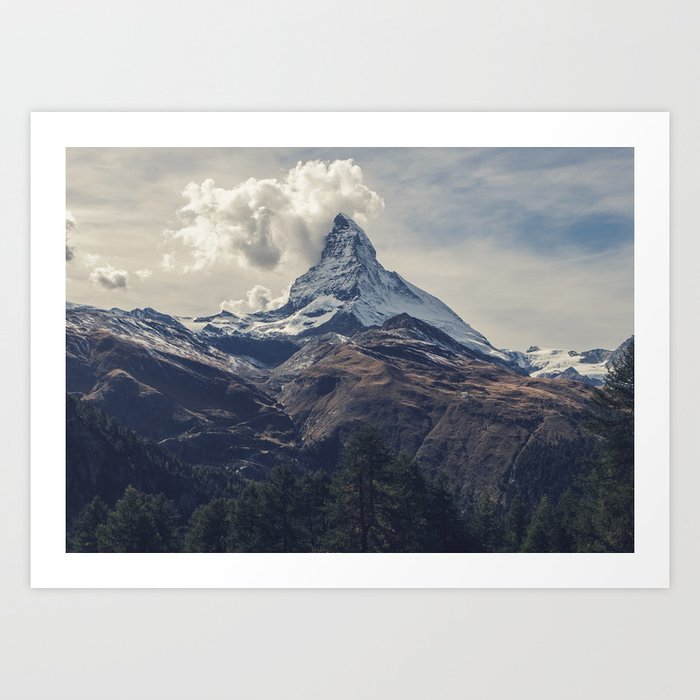 Distant Mountain Peak Art Print