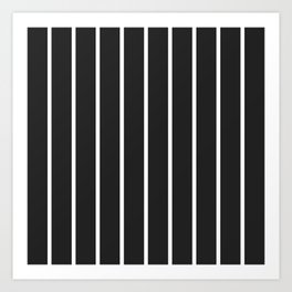 Black and white vertical stripes Art Print